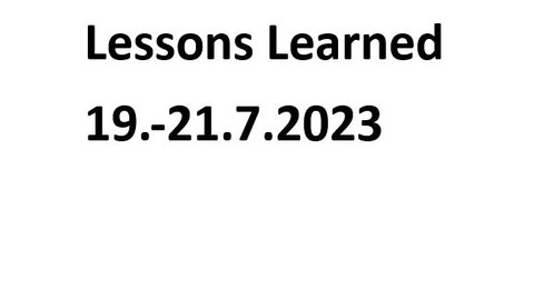 Lessons Learned 5