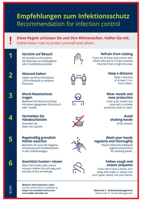 Aushang Infektionsschutz