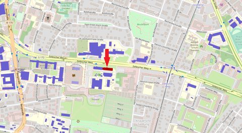 Lageplan des Campus mit der Position des ZIS