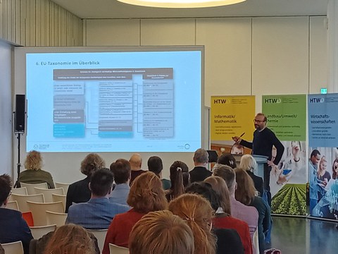 Prof Dr Remmer Sassen gives a keynote speech on the relevance of the EU taxonomy in combating biodiversity loss.