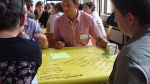 a group of students in a discussion