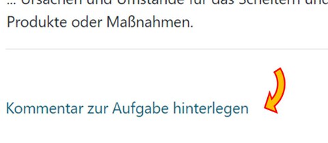 Screenshot mit dem Link zum Kommentieren