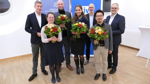 Vortragende und Preisträger:innen bei der Verleihung des Schasching-Preises 2022