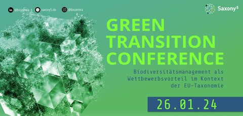 Werbung für die Green Transition Conference