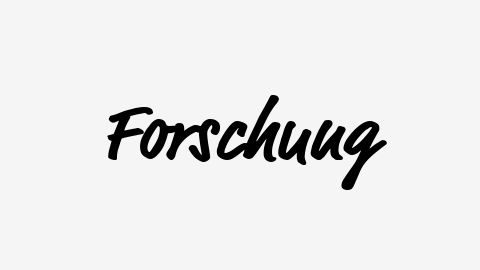 Schriftzug Forschung