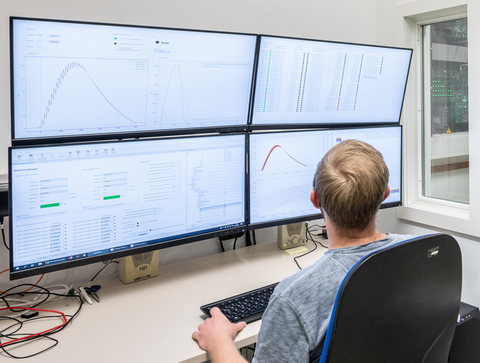 Arbeit mit LabAnalyser zur Steuerung des 100 kA I²t-Teststandes