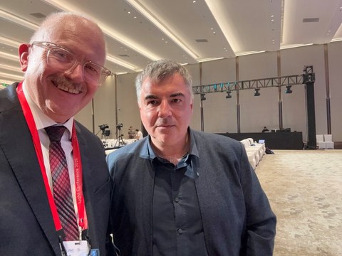 (From left) Prof. J. Czarske, Prof. K. Novoselov, Light Conference 2026, Changchun