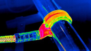 Infrarotaufnahme Rohrklemme