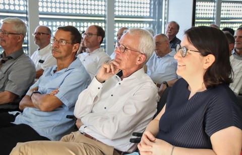 Die Vortragenden des Kolloquiums, welche in der ersten Reihe sitzen: Prof. Murawski, Prof. Gerlach, Dr. Schieferdecker und Dr. Kempe