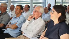 Die Vortragenden des Kolloquiums, welche in der ersten Reihe sitzen: Prof. Murawski, Prof. Gerlach, Dr. Schieferdecker und Dr. Kempe