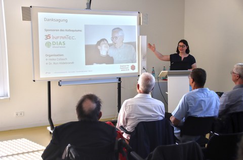 Prof. Dr. Caroline Murawski dankt den Sponsoren, den Rednern und allen Gästen, dass das Kolloquium stattfinden konnte.