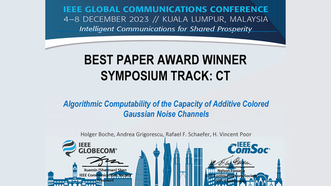 Globecom 2023 Best Paper Award