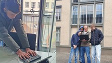 Funk-Messungen mit Hardware-Demonstrator zur Erzeugung sicherer Schlüssel (outdoor)