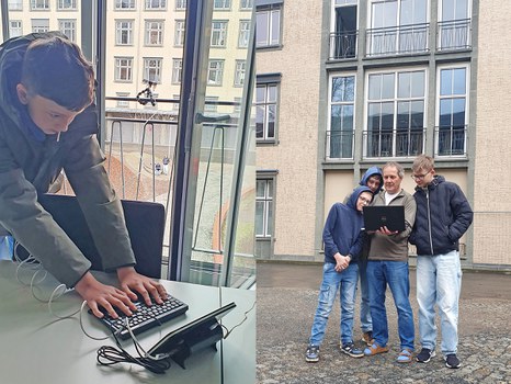 Funk-Messungen mit Hardware-Demonstrator zur Erzeugung sicherer Schlüssel (outdoor)