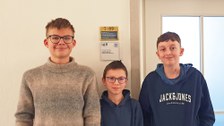 Schüler-Praktikumsgruppe: Cornelius Gruner, Simeon Richard Heyn, Emillian Döring  (v.l.n.r.)