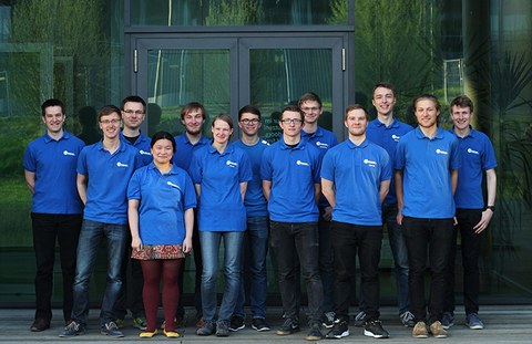 Das aktuelle Team der TU Dresden Robotik AG