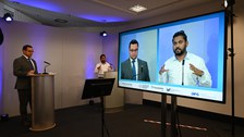 Foto mit Impressionen und Referenten vom GRK-Kolloquium 2021