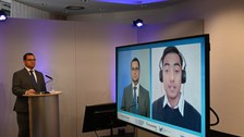 Foto mit Impressionen und Referenten vom GRK-Kolloquium 2021
