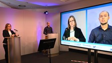 Foto mit Impressionen und Referenten vom GRK-Kolloquium 2021