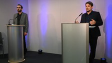 Foto mit Impressionen und Referenten vom GRK-Kolloquium 2021