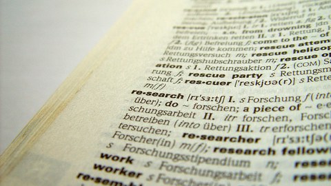 research Wörterbuch