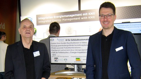 Prof. Klaus Kabitzsch und Bastian Wollschläger auf der Light + Building 2024