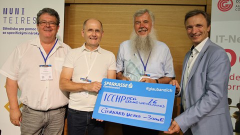 Prof. Gerhard Weber zur Preisverleihung auf der ICCHP in Brno