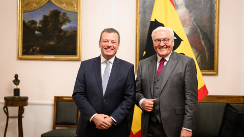 Prof. Wolfgang Lehrer und Bundespräsident Frank-Walter Steinmeier 