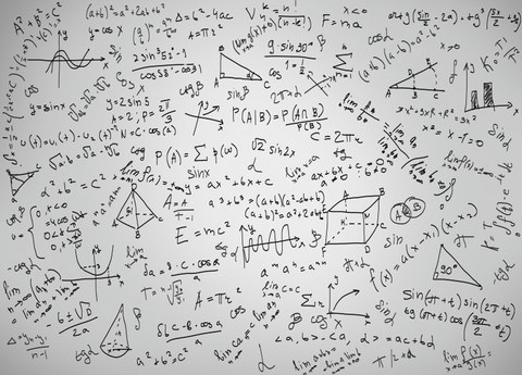Formulas at blackboard