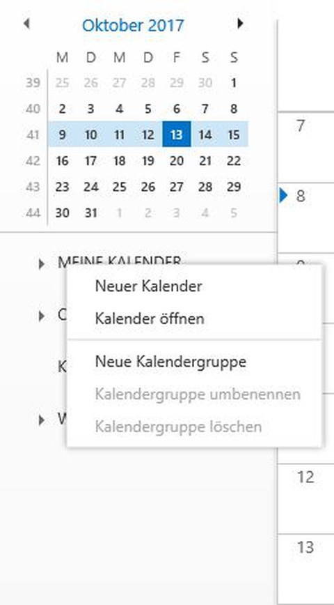 Kalender Öffnen