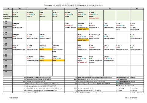 Stundenplan WS22/23