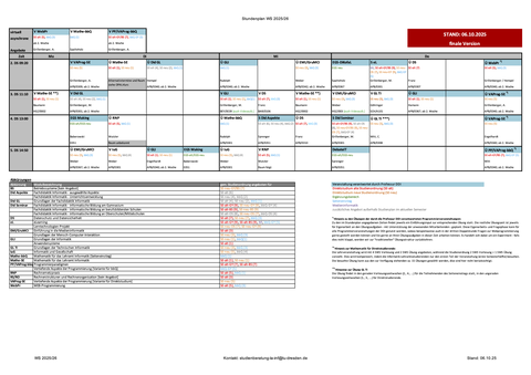 Stundenplan WS25/26