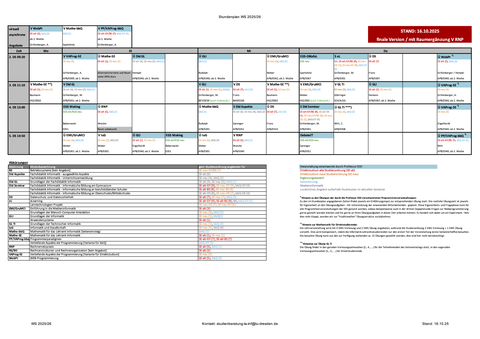 Stundenplan WS25/26