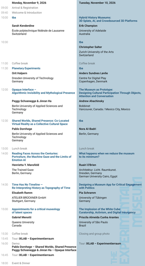 Programme of the Symposium