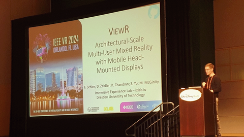 IEEE VR 2024 - Florian Schier presents open source framework ViewR