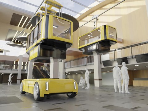 Future Mobility - Autonomous cars in Kulturpalast foyer