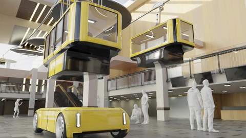 Future Mobility - Autonomous cars in Kulturpalast foyer