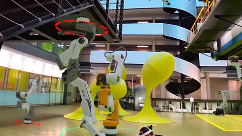 Interacting with virtual robots