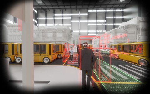 XR Simulation of traffic junction with autonomous vehicles