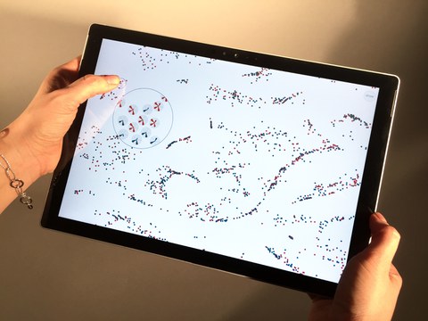 Glyphen auf einem Tablet