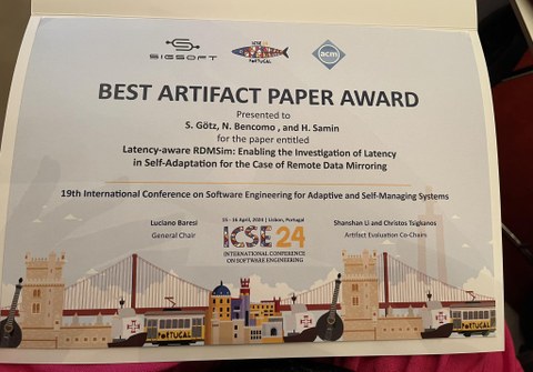 Best Artifact Paper Award at SEAMS'24