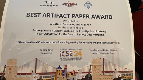 Best Artifact Paper Award at SEAMS'24