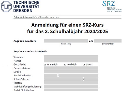 2025-01-31 Kursanmeldungen für Halbjahreskurse