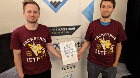 IETF 115 Hackathon, PhD Students Marcin Nawrocki and Jonas Mücke