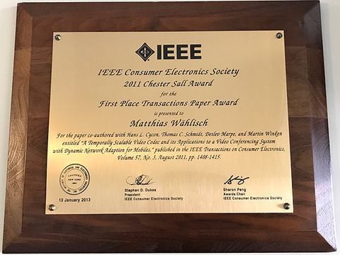 IEEE Chester W Sall Memorial Award 2012