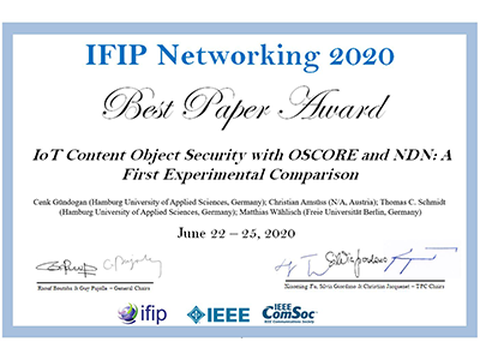 Best Paper Award IFIP Networking 2020