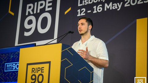 Maynard Koch speaks at RIPE 90