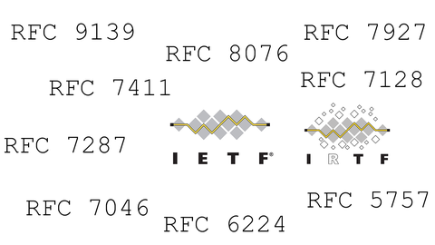 IETF and IRTF Logo and RFC numbers