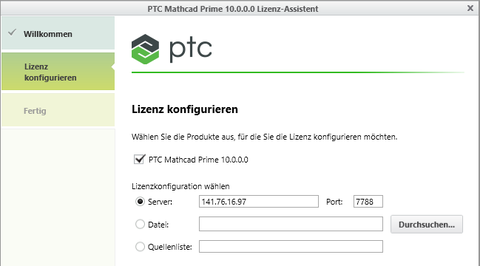 Lizenzserver IP-Adresse
