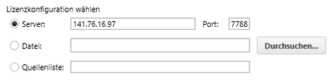 Lizenzserver IP-Adresse